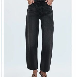 Pistola Black Straight Leg Jeans High-Rise Relaxed Fit
